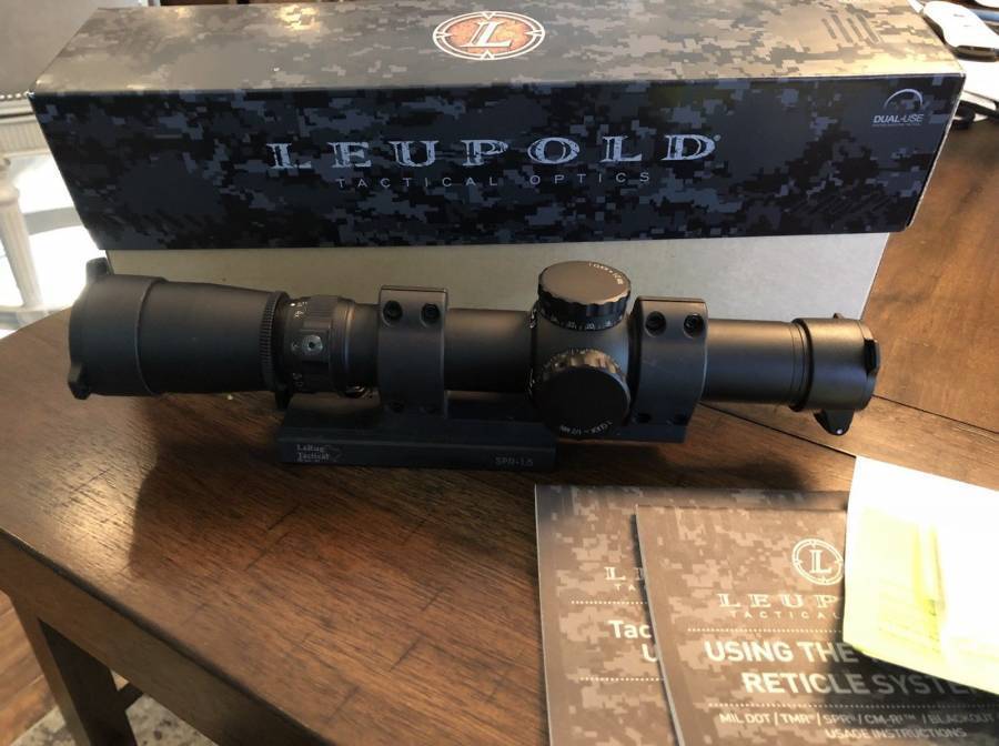 Leupold Mark 4 MR/T 1.5-5x20mm Rifle Scope, Leupold Mark 4 MR/T 1.5-5x20mm Rifle Scope - Illuminated 300 Blackout
Excellent condition. Only took out twice.
Comes with LaRue Tactical SPR-1.5 Mount
Illuminated 300 Blackout