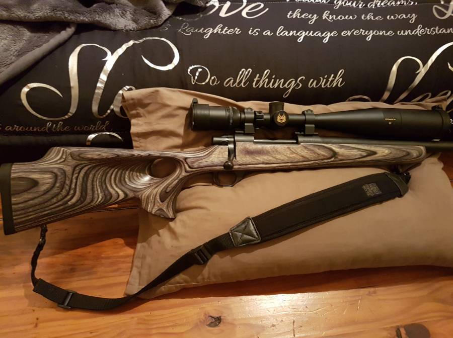 Howa 300win mag, Howa 300wm bullbarell
Nikon monarch3 6-24x50

Warne rings

HOG reflex silencer with bag and end cap

Laminated pepper thumbhole stock

Stock bedded

Trigger done

Scope cover

Rifle sling

Rcbs dies

+- 400 cases

Scope and gun did not do more than 500 shots

No scratches on gun or scope
R22000
0720608187 
