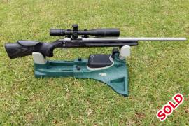 RIFLE, Howa Stainless Steel Eurovarminter 243 Bull Barrel and pepper laminate stock
- action bedded 
- standard trigger adjusted to 2.5lbs
- Warne scope bases included, no rings or scope
- barrel fire lapped
- 387 Rounds fired since new
- no more than 5 consecutive shots fired on range.