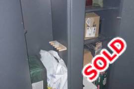 -----SOLD-----    Double door safe, -----SOLD-----    Double door 1500x1000x500 rifle safe never used or mounted in 100% new condition in Pretoria. Few boxes in it for space saving. It is new with handles still wrapped. Planned to expand my rifle tellie but selling now and new Sako and Vortex Razor and Vipers to follow soon. It is an excellent safe.