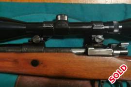 Custom 270 Winchester Mauser Mod 98, Custom 270 Winchester Mauser Mod 98
Comes with rifle bag, Tasco 4x40 scope
38 rounds, 150 cartridges, 69 bullets included