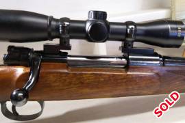 Beautiful Parker-Hale .308 Model Safari, with Lynx 4x32 Scope and Mauser action. Original stock replaced with 