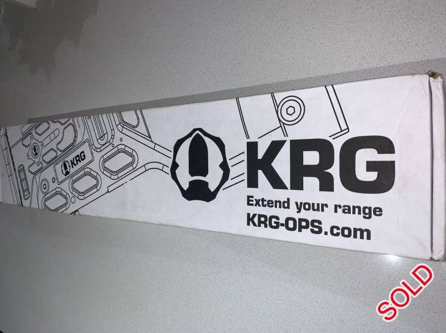 KRG Bravo Chassis (Black), KRG Bravo Chassis for Howa 1500 barrel (Short Action). Still in original packaging & yet to be fitted to its intended barrel & action.