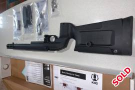 KRG Bravo Chassis (Black), KRG Bravo Chassis for Howa 1500 barrel (Short Action). Still in original packaging & yet to be fitted to its intended barrel & action.