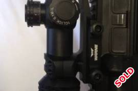 Bushnell AR 1-4 FFP (throw lever and Ilum), Selling due to I need some more magnification for where I shoot. Scope like new and does the job :) 

 