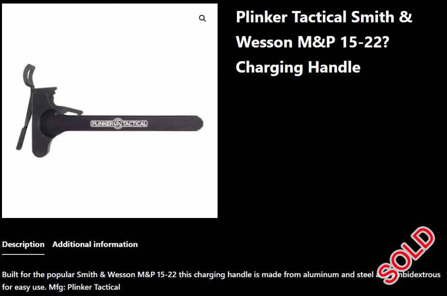 S&W MP15/22 Plinker Tactical Charging Handle, S&W MP15/22 Plinker Tactical Charging Handle