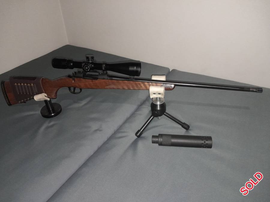 Brno .243 Rifle for Sale, Very good condition
Incl. Silent Striker silencer
incl. 3-9x40 Tasco Scope
Incl. Hard carry case