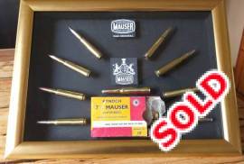 7x57 Mauser , Mauser 7x57 collection, 7x57 Mauser , 7x57 Mauser , 7x57 Mauser , 7x57 Mauser Kynoch collection.  For the traditionalist.  9x    7x57 Mauser cartridges,  all with different bullet styles. Sharp point ,  lead tip,  nickel, CMJ  etc.  R695. The photos don't do this collection justice.
