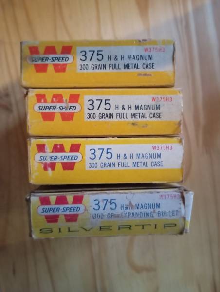 375 h&h Winchester , 375 h&h Winchester cartridges. 