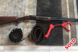 ARMED O/U Shotgun, Like new Armed O/U shotgun 30”, 5 chokes, couple of extras such as hand sling thrower and two bullet arm slings. Also 2 box of clays and some ammo