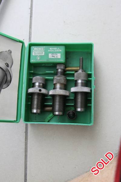 RCBS Reloading Dies, Set of dies including Shell Holder and deburring tool