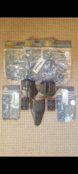 Aveen Ramshai , IMI Holster with 3 Extra Belt Loops and Retention Adjustable Double Magazine Pouch with Original Packaging and Allen Wrench Adjusting Tools R2750 for the Complete Set. Postage Included. Please Whatsapp me if interested. 