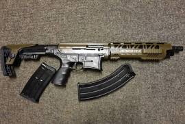 Huntgroup Destroyer 12GA, Mod VM-15 semi-auto rifle. Brand new. Includes x2 magazines. 5rnd & 10rnd. Army green colour. R11790.00 Inquiries during office hours only please.
