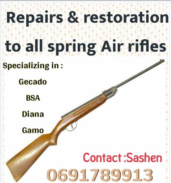 Air rifle repair , Repairs and restoration to all spring Air rifles contact SASHEN 0691789913