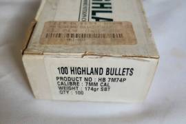 Highland 7mm Bullets 174g, x100