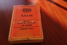 9.3X64 Brenneke SOLIDS!, SUPER RARE! Sealed box of 10 Solid ammo, 285gr, in the Great 9.3X64 Brenneke! In 100% good shape. Made in Germany.