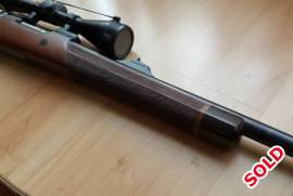 300 Winchester Magnum hunting rifle, 300 Winchester Magnum hunting rifle
Excellent design and woodwork
Good as new
Ferlach barrel (Austria)
Mauser Magnum action
Built by master gunsmith Willie Pretorius (previously from Musgrave)
Lynx 4x40 scope

Contact me on 083 4833 111