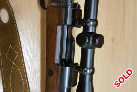 300 Winchester Magnum hunting rifle, 300 Winchester Magnum hunting rifle
Excellent design and woodwork
Good as new
Ferlach barrel (Austria)
Mauser Magnum action
Built by master gunsmith Willie Pretorius (previously from Musgrave)
Lynx 4x40 scope

Contact me on 083 4833 111