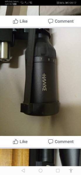 M22 pcp, M22 met scope en 300bar silinder 11 palet mag 