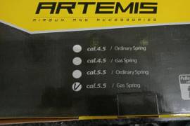 Artemis break barrel air rifle, Brand new break barrel gas piston air rifle cal 5.5 for sale. In box with carrybag and 2 tins of pallets.
R3000