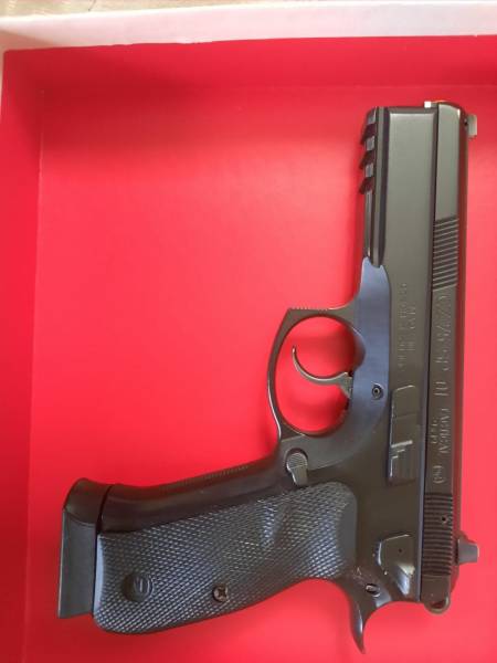 CZ 75 SPO1 Tactical, CZ 75 SP01 Tactical
19 Round Mag Capacity
Fired a few rounds only
Titanium Nitrite Barrel Gold
No scratches 
Glow dot Steel sights (glow in the dark) and barrel upgrades worth R6k.
Plus 2 Magazines
Cell: +27 73 217 5907