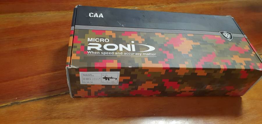 CAA Micro Roni for Glock, CAA Roni for Glock 17,18,19,22,23,25,31,32
Comes with the Micro Roni Flip up sights.
Used a few times at the range.
R6000 onco.
 
