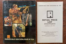Parker-Hale gun catalogue no. 73/4 incl. pricelist, 1 x Booklet:

Parker-Hale gun catalogue no. 73/4 incl. pricelist

in good condition !

In english

175pages

size: 18.5cm x 24cm
Shipping fee R 80 with PUDO at buyers expense and risk
sold as is