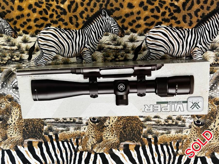 Vortex Viper VPR-M-06BDC 6.5-20 x 50 DEAD-HOLD, Vortex Viper VPR-M-06BDC 6.5-20 x 50 DEAD-HOLD BDC (MOA)  Comes with box, Warranty Card & Scope Bikini Cover.  R 8 500.00 incl. courier (Postnet to Postnet). 