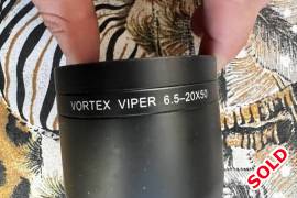 Vortex Viper VPR-M-06BDC 6.5-20 x 50 DEAD-HOLD, Vortex Viper VPR-M-06BDC 6.5-20 x 50 DEAD-HOLD BDC (MOA)  Comes with box, Warranty Card & Scope Bikini Cover.  R 8 500.00 incl. courier (Postnet to Postnet). 