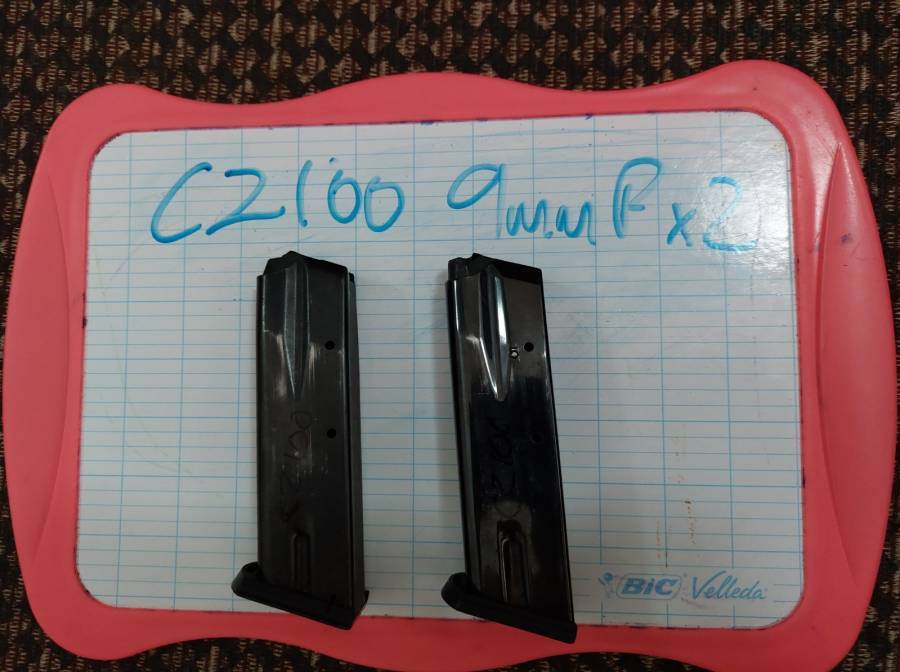 CZ100 magazines, 2 x CZ100 magazines for sale @ R400 each. Can courier via Postnet or Courier Guy for R100, buyers account.