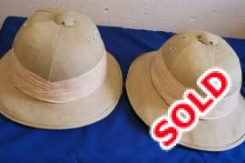 2 x Pith Helmets made in Bulawayo Zimbabwe , R 2,000.00