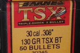 308 Barnes Bullet Heads 130gr TSX, 150 New in sealed boxes