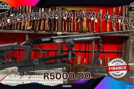Mossberg Pump Action 12 GA, R 5,000.00