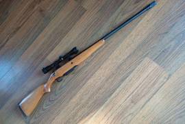 Mossburg Bolt Action Shotgun, Mossburg 12 GA magazine fed bolt action shotgun with two magazines, spare stock, spare bolt and spare choke and trigger assembly. This gun is set up for hunting with slugs or buck shot. Very accurate out to 100m.