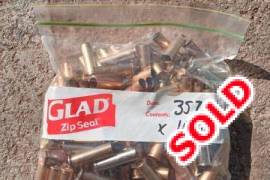 Used 357 mag brass for sale, 144 x 357 magnum cases for sale. R360.00. Various head stamps.