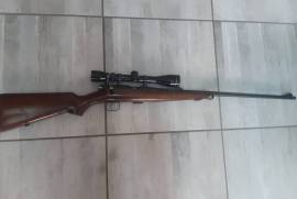 BRNO , Good condition. 
Threaded barrel. 
Silencer with end cap. 
Scope included. 
1x 5 round magazine. 
​​1x 10 round magazine. 