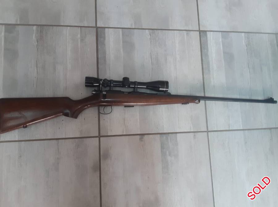 BRNO , Good condition. 
Threaded barrel. 
Silencer with end cap. 
Scope included. 
1x 5 round magazine. 
​​1x 10 round magazine. 