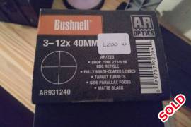 Bushnell AR 3-12x40 + Mount, Brand new in box, unwanted gift. Bushnell AR scope and Rudolph mount.