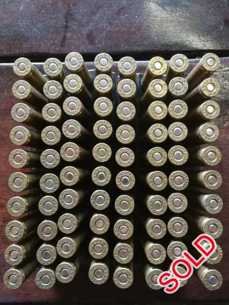 30-06 Primed Cases , Primed 30-06 cases. Ready to load. 395 PMP cases. 80 Remington cases. 74 Assorted cases. 
R3 per case sold as a lot. Primers used CCI 200.
Transport on buyers account. 