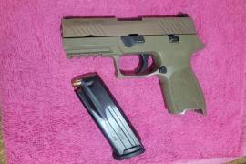 Sig Sauer P320 for sale , Good day

Selling my Sig sauer P320 it is a .45, lady owner.
well looked after like new

Comes with extra magazine and has tritium sights 

Based in KZN