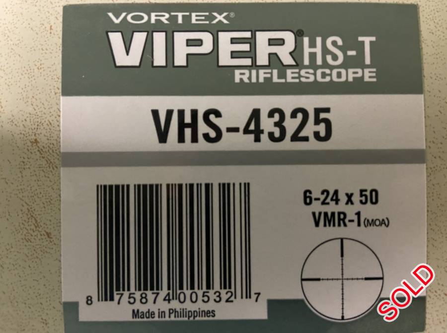 Vortex  Viper HST 6-24x50 VMR-1 MOA - Reduced, Vortex Viper HST 6-24x50 VMR-1 MOA scope used very little as new. Spotless in original packaging. Price reduced