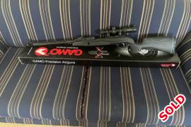 Gammo , Gamo Speedtest gen2 in2.2cal with IGT Technology and the air rifle is quite,comes with iron sights- 2 Magz-1-16x40 scope (vectoptics)-with bipods mounts-rifle bag.Rifle is in very good condition,you won’t be disappointed Price
