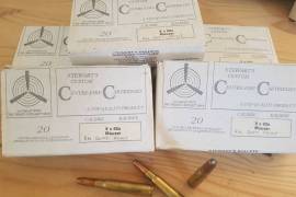 Ammo, I have 200 Steward Custom 8 x 60 S Soft Point bullets for sale a R 30 per bullet