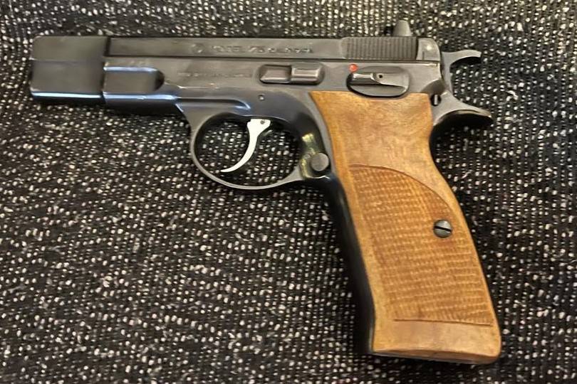 CZ 75- Pre B in new condition, In amazing condition, has only been used at rang once or twice
Comes with orginal grips,
Wood grips
and 3 magazines