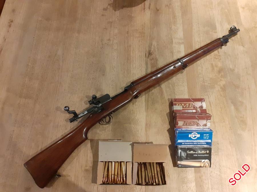 Rifle & Ammo, Package includes:
 - P14 rifle in working condition. Barrel has seen better days
 - 91 rounds of FMJ ammunition
 - 80 brass cases (PMP, S&B, PPU)

Price negotiable.