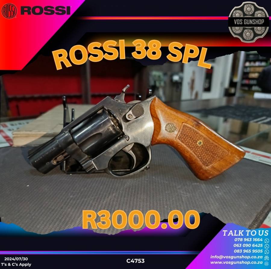 Revolvers, Revolvers, Rossi .38 SPL, R 3,000.00, Rossi, .38 SPL, Good, South Africa, Gauteng, Three Rivers