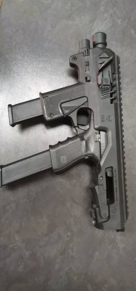 CAA RONI for Glock , CAA RONI for Glock 19,23 & 32 with thumb rest. Mags and gun not included. 