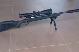 Savage Axis II .300Blackout 16inch Pac-nor Barrel , Savage Axis action with 16 inch Pacnor Bll. 1;8 twist with cheeck-piece and silencer. Scope is a Vortex Crossfire II 4-16x50 BDC. Has Warne mounts.EXCLUDES BIPOD>