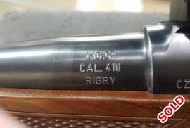 Cz 550 Magnum Cal. 416 Rigby with Scope, Cz 550 Magnum
Cal. 416 Rigby
with Leupold VX - 5HD 1-5x24
1:16.5