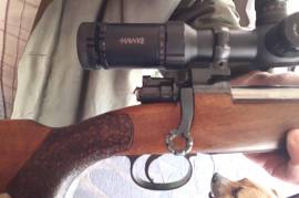 Musgrave 308win with scope an gun sling, Bolt action Musgrave 308win with Hawk 6-24x50 Sidewinder with illuminated reticle. Gun sling and silencer included.